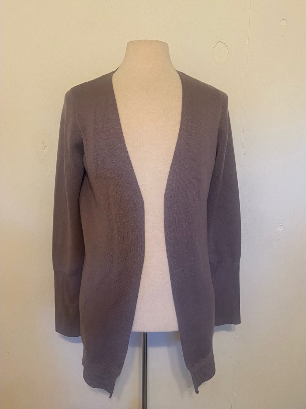 lululemon athletica Open-Front Cardigan in Taupe Gray